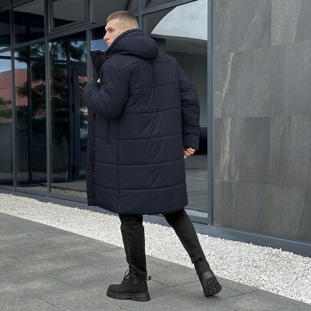 Темно-синя зимова куртка для чоловіків Pobedov Legas Київ - фото 5