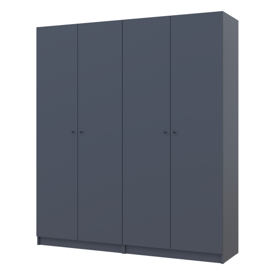 Комплект шаф для одягу з полицями Doros Промо (2 шт.) 180х48х204 см Графіт (DRS-011463) Львів