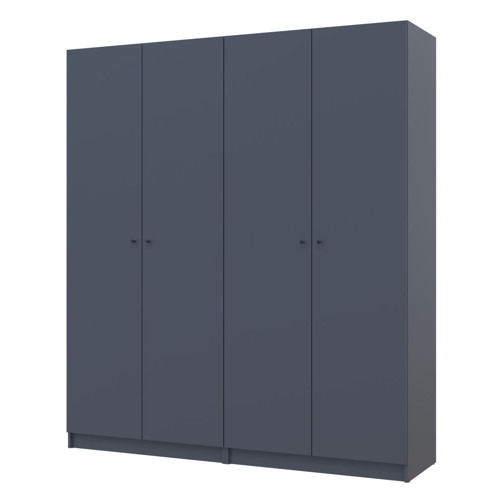 Комплект шкафов для одежды с полками Doros Промо (2 шт.) 180х48х204 см Графит (DRS-011463) Львов - изображение 1