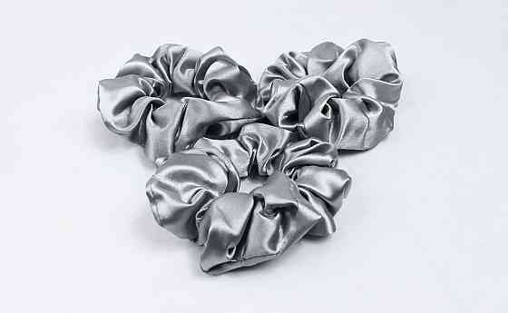 Набір гумок для волосся атласний Сірий Харків