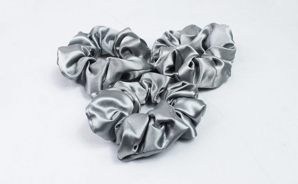 Набір гумок для волосся атласний Сірий Харків - фото 1