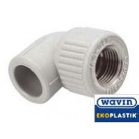 Коліно з внутрішньою різьбою 20*3/4 wavin ekoplastik Харків - фото 1