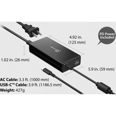 Порт-репликатор J5create Dock-Station USB-C 10-in-1 (HDMI/PD/USB-A/USB-C/LAN/картридер/audio) (JCD543P-EN) Винница - изображение 3
