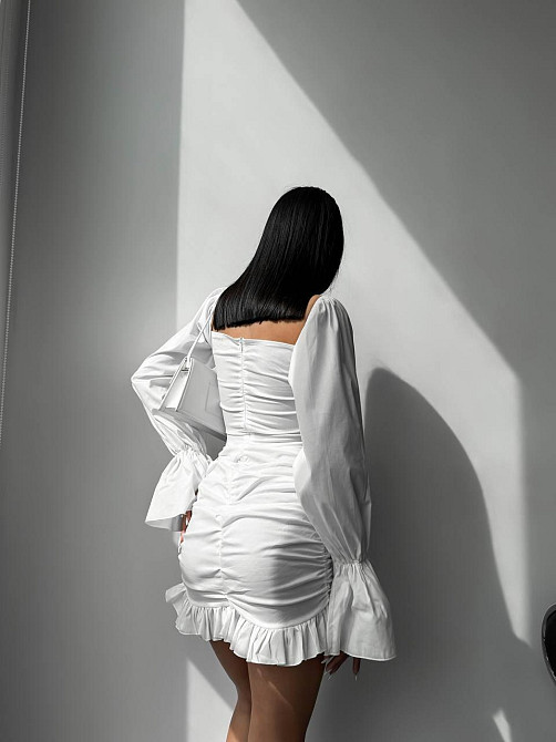 Жіноча приваблива вечірня мініплаття з турецького котону Білий, 44/46 Одеса - фото 4