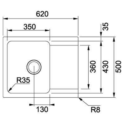 Мойка кухонная Franke Orion Tectonite OID 611-62 (114.0498.008) Винница