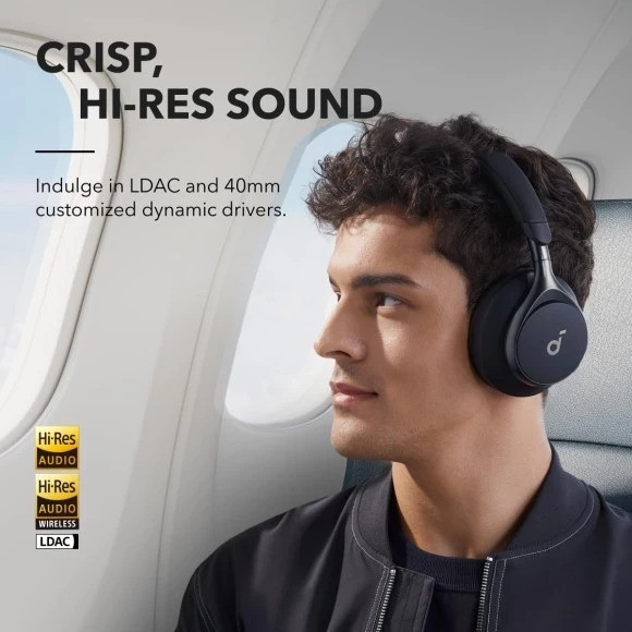 Bluetooth-гарнітура Anker SoundCore Space One Black (A3035G11) ( Чорний ) Харьков - изображение 3