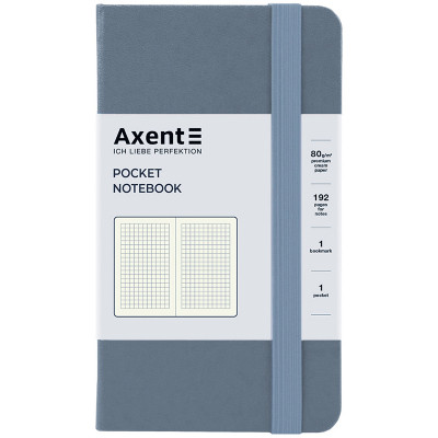 Книга записна Axent Partner 95x140 мм, 96 аркушів, клітинка, сіра (8301-62-A) Вінниця - фото 1
