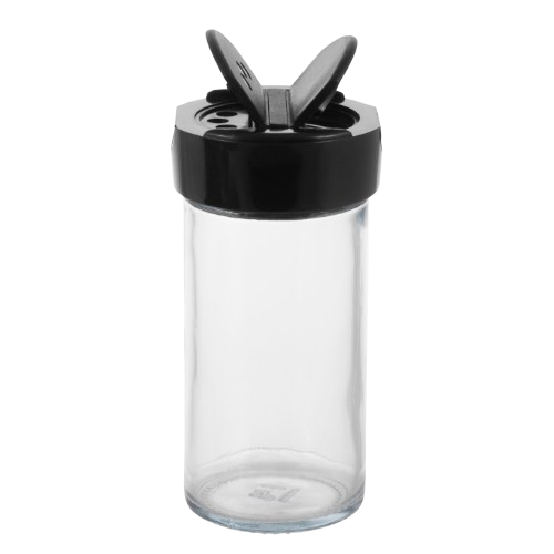 Набір для спецій 8шт з підставкою скло/пластик прозорий/чорний KAMILLE 7050 Житомир