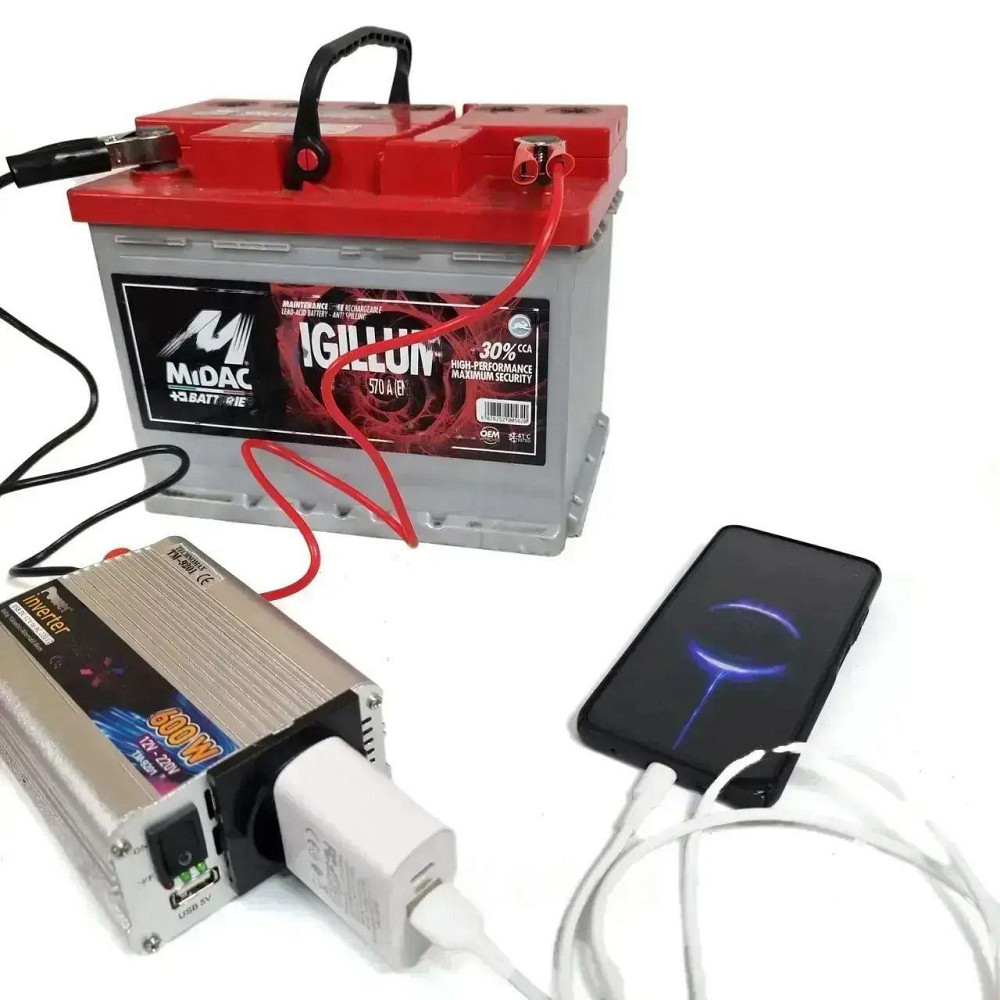 Инвертор Technomax TM-9201 600w, преобразователь напряжения с аппроксимированной синусоидой 12V-220V/50Гц Каменец-Подольский - изображение 6