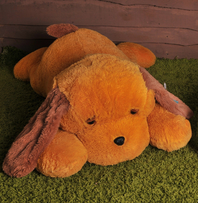 Мягкая игрушка Собака Алина Тузик 90 см медовый с коричневым Киев - изображение 2