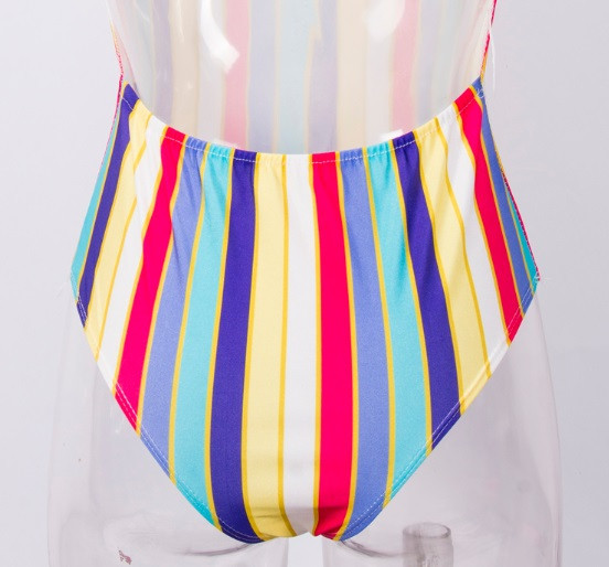 Купальник суцільний у смужку без підкладки та поролона XL різнобарвний Київ - фото 5