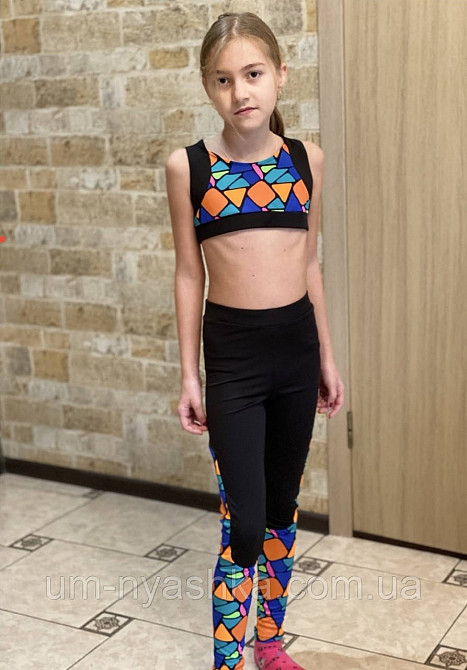 Костюм топ + лосіни "Мозаїка" р.134 Кривий Ріг - фото 1