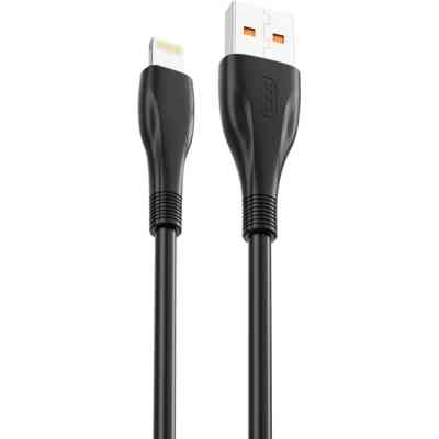 Дата кабель USB 2.0 AM to Lightning 1.0m 6A NB185 black XO (6920680879236) Винница