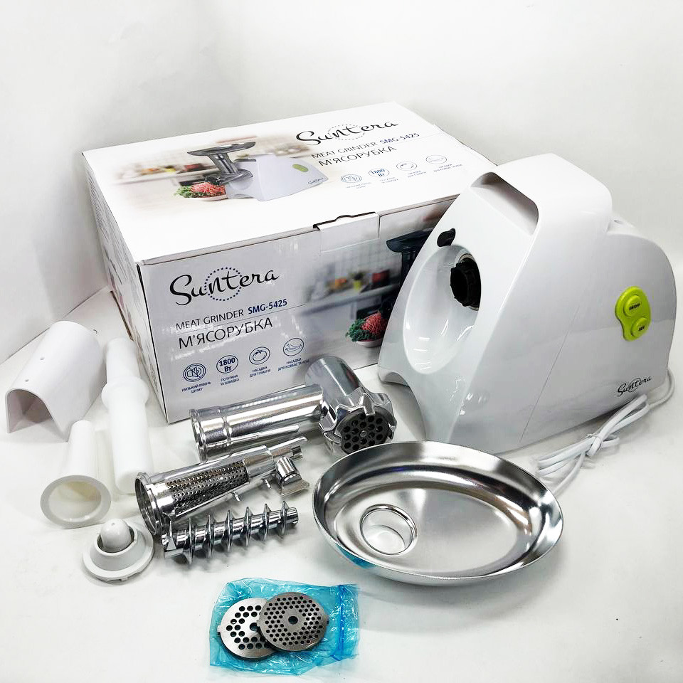 М'ясорубка з насадками для нарізання овочів, М'ясорубка 3 в 1 'металева WQ-65 Львів - фото 3