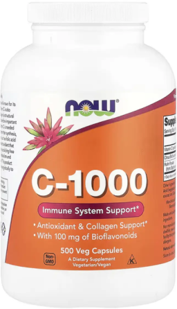 Витамин C с биофлавоноидами Now Foods C-1000 - 500 вег капс Киев