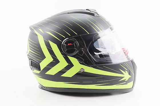 Шолом інтеграл, закритий (сертифікація DOT)+відкидні окуляри BLD-М61 M (57-58см), ЧОРНО-ЖОВТИЙ (флуоресцентний) Київ