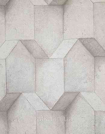 Обои виниловые на флизелине AS creation The Bos 0.53х10 геометрия фигуры структурные серые белые 3д Киев