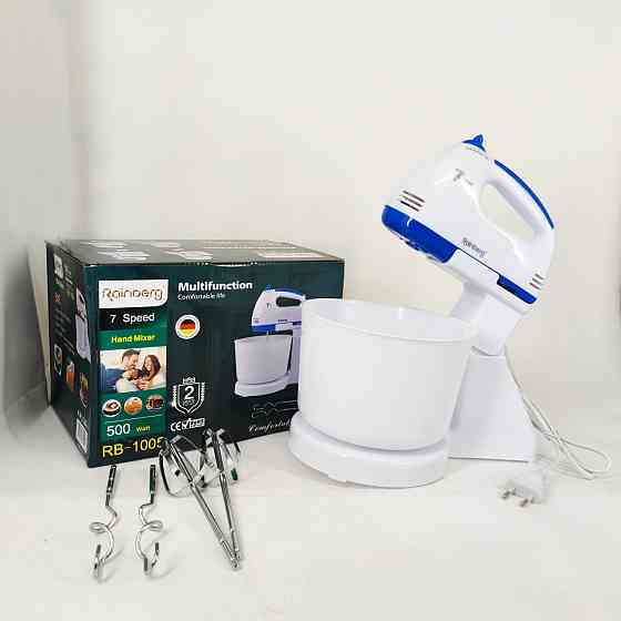 Нержавеющий миксер стационарный, Ручной миксер с чашей, Простой кухонный миксер для крем меда PF-56 Львов