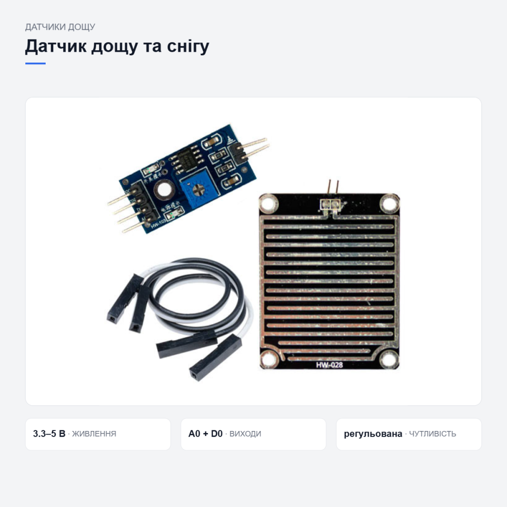 Датчик дощу та снігу для Arduino Київ - фото 6
