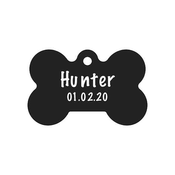 Адресник для собаки Black 38x25мм Київ