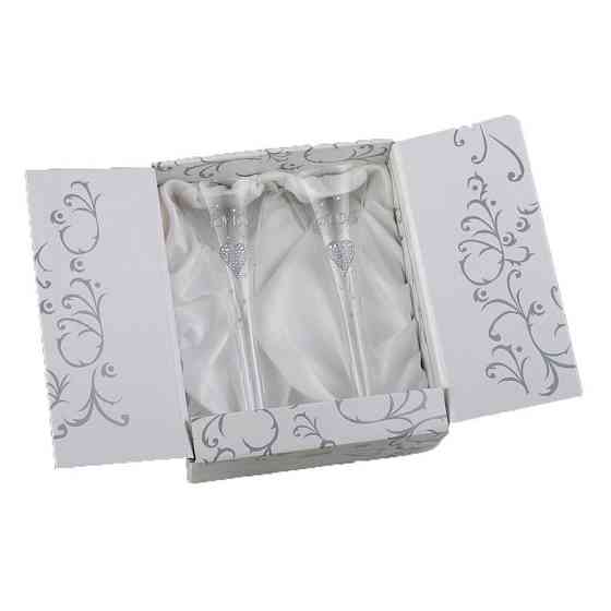 Весільні келихи "Женя і наречена" у подарунковому пакованні 300 мл Рівне