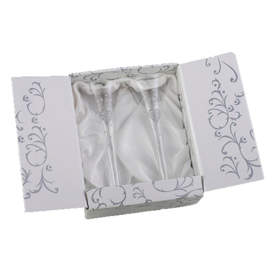 Весільні келихи "Женя і наречена" у подарунковому пакованні 300 мл Рівне - фото 3