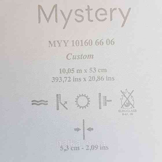 Шпалери вінілові на флізелін Caselio Mystery 0.53х10 м геометрія яскраві фігури золотисті на синьому Київ