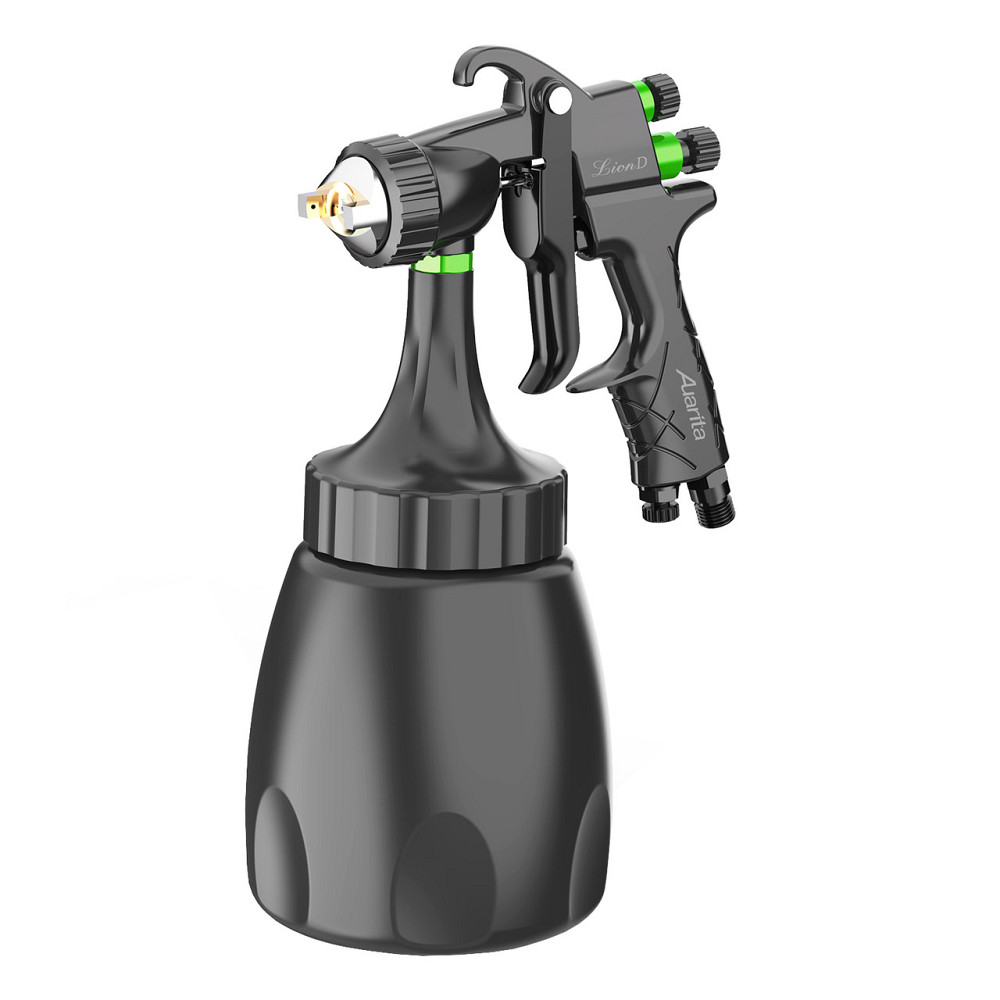 Пістолет фарбувальний пневматичний LVMP нижн.пласт.бачок 1000мл, форсунка-1,4мм  AUARITA LION-D-1.4LM Одеса - фото 1