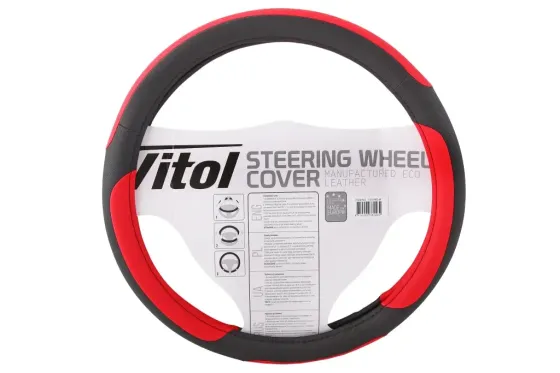 Оплітка на кермо M Vitol F-17023RD-M чорний/червоний Вінниця