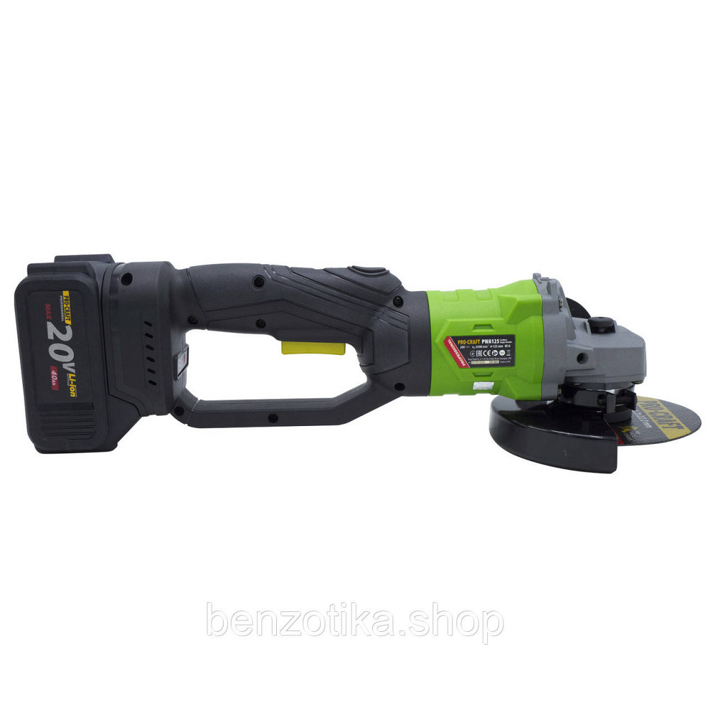 Акумуляторна болгарка Procraft PWA125 (1 акб 4Аг) Київ - фото 2