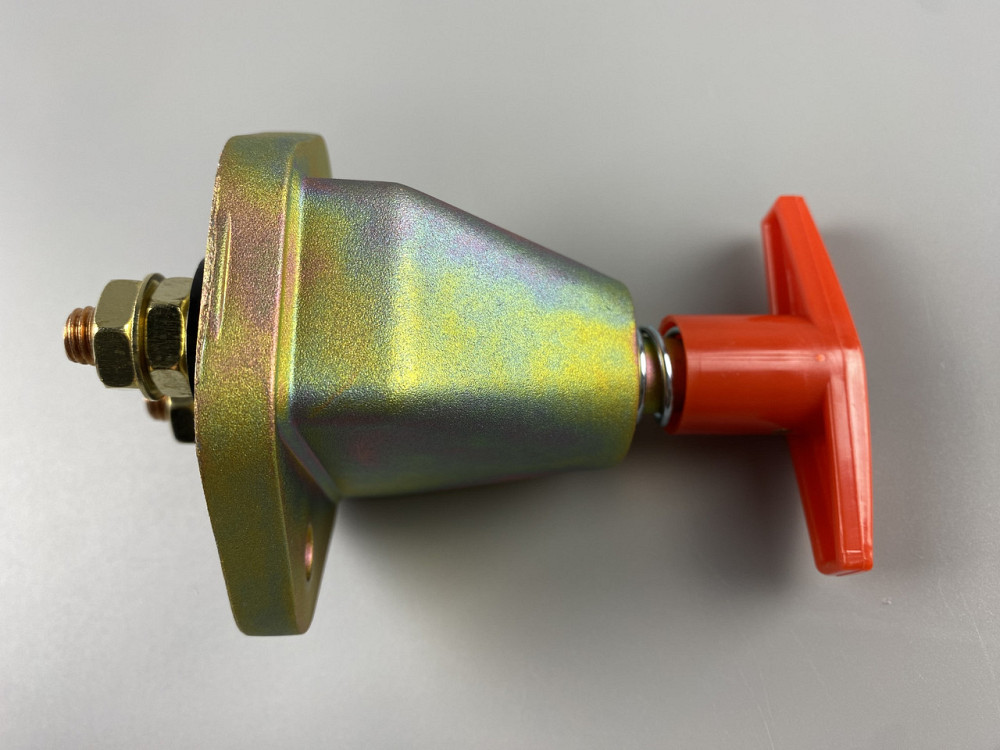 Вимикач маси універсальний механічний дистанційний 12/24 В (червона мідь) 150A Мукачево - фото 1