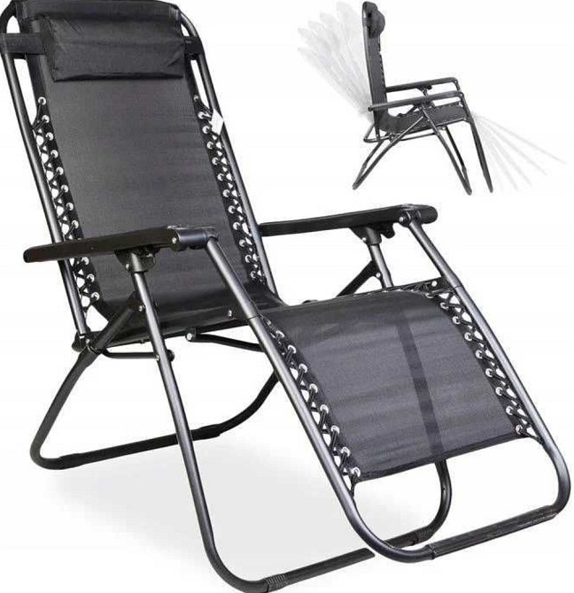 Складной шезлонг Zero Gravity XXL ‼️с подстаканником крепло лежак для дачи пляжа Харьков - изображение 5