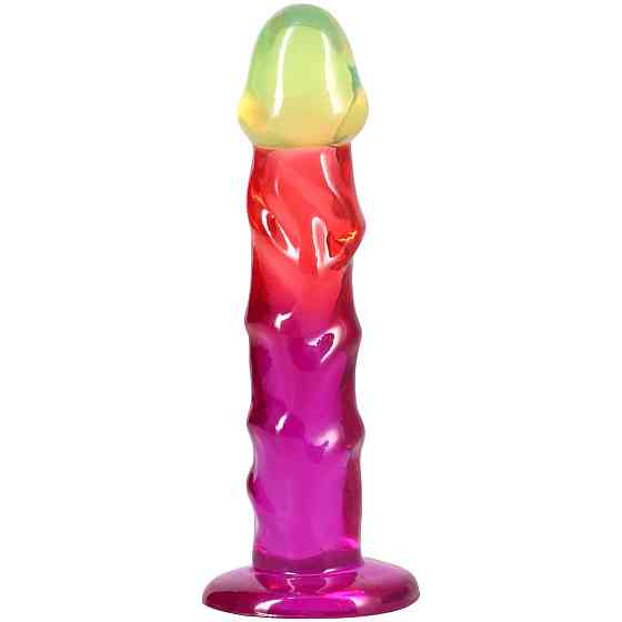 Дилдо Doc Johnson Crystal Jellies - 7.5 Inch Classic Dong - Rainbow Sex Aura Київ