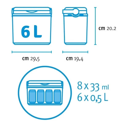 Термобокс Adriatic 6л синій (8002936930606) Винница - изображение 3