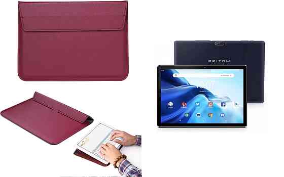 Чохол-конверт VitoCase для Pritom Tronpad M10, з функцією підставки для планшета Бордовий Київ