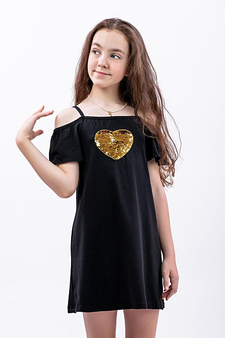 Сарафан літній для дівчаток підлітковий, малиновий, чорний топ Крохатушка одяг Київ - фото 3