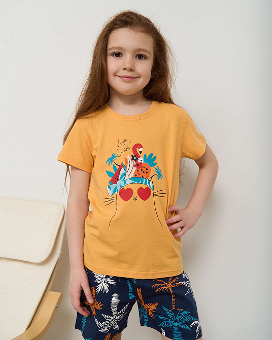 Піжама дитяча Комплект із шортики на дівчинку — літній принт Nicoletta 85387 3-4 Київ - фото 2