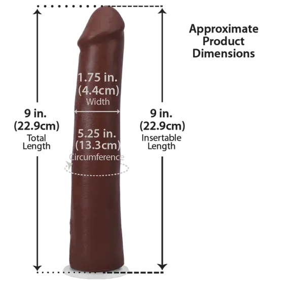 Фалоімітатор Doc Johnson The Realistic Cock ULTRASKYN - 9 Inch Chocolate Львів