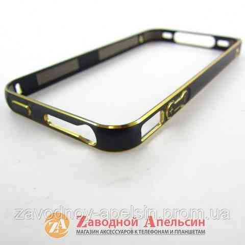 IPhone 4 4S бампер металевий Fashion black Одеса