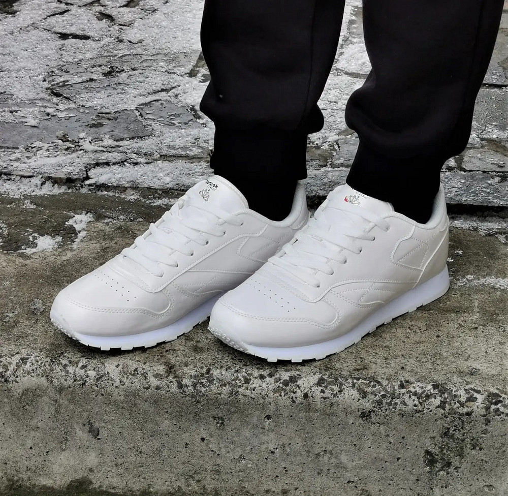 Кроссовки Reebok Classic Белые Рибок Кожа Женские (размеры: 40) Днепр - изображение 7