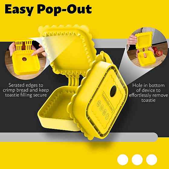 Форма для сендвічів Toastie Maker Modish Ware, запаювач тостів для тонкого хліба, BPA Free, для тостера, духовки, аерофритюрниці Київ