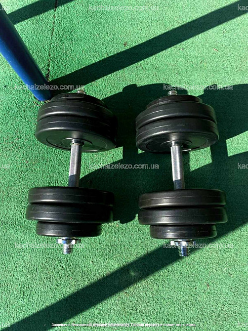 Гантелі набірні 2 по 25 кг з ABS покриттям хром грифи Гантелі, гирі, штанги і диски бітумні Київ - фото 2