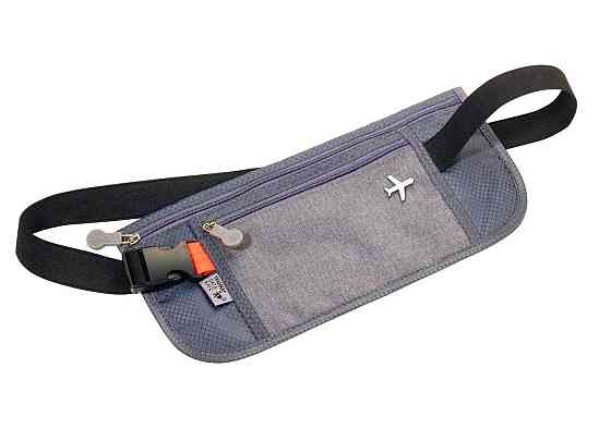 Сумка поясная Troika Sicherheitsgurt на молнии Серый Винница