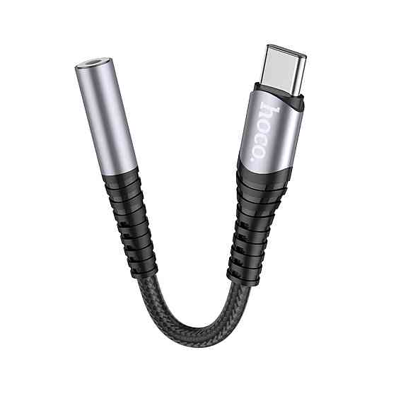 Кабель-перехiдник HOCO LS33 Type-C Digital 3.5 Audio converter Metal Gray Київ