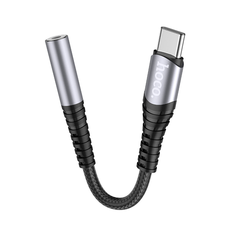 Кабель-перехiдник HOCO LS33 Type-C Digital 3.5 Audio converter Metal Gray Київ - фото 3