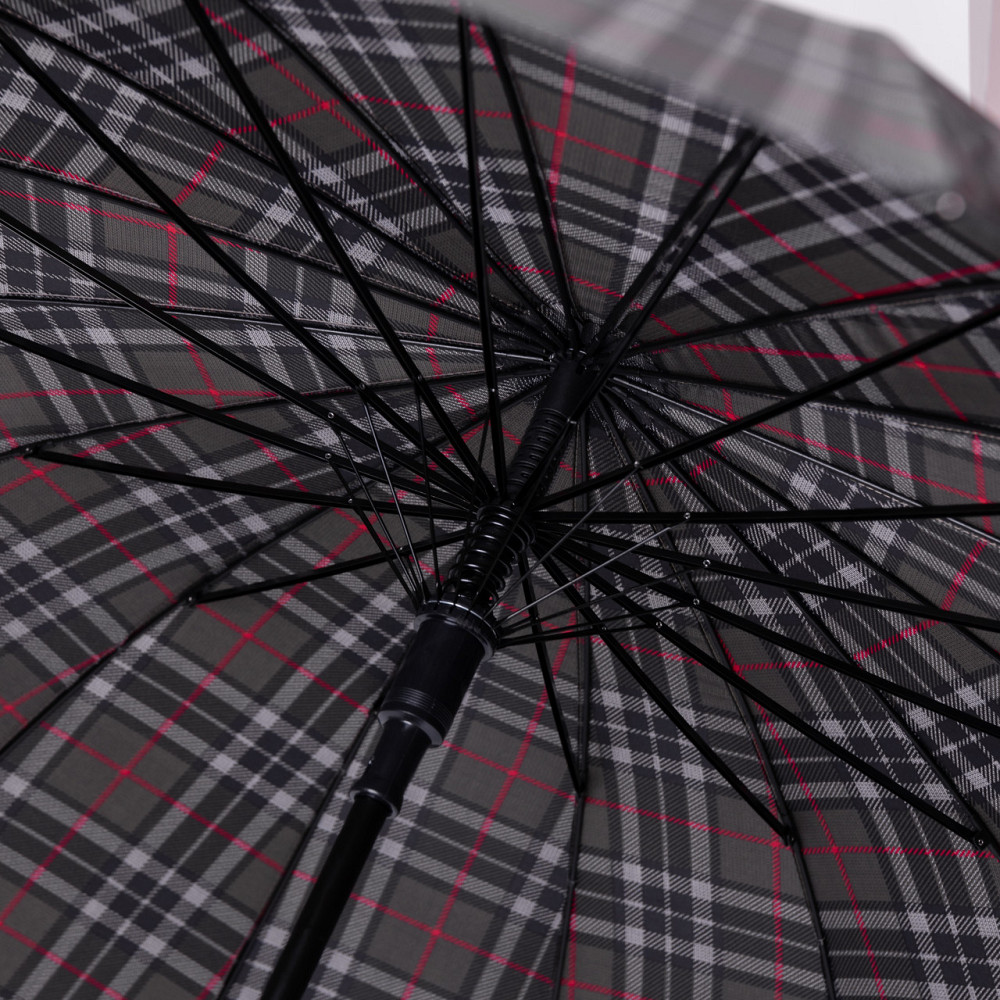 Класична парасолька-тростина напівавтомат з поліестеру 16 спиць діаметр 117 см Зелена HP-23-4GR Коломыя - изображение 8