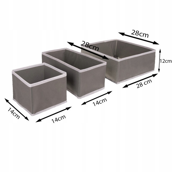 Органайзери для зберігання спідньої білизни - комплект із 6 шт Ruhhy (25764) Grey Нововолинськ - фото 5