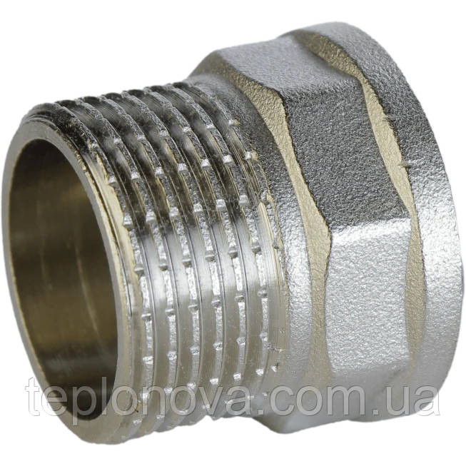 Перехідник нікельований 1| ВР х 1| НР штампований А0608А(нк) VA Чернівці - фото 1