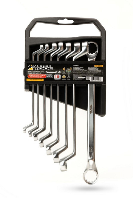MASTERTOOL Ключі накидні MASTERTOOL COLD STAMPED набір 8 шт (6х7-20х22 мм) CrV 72-3208 Киев - изображение 1