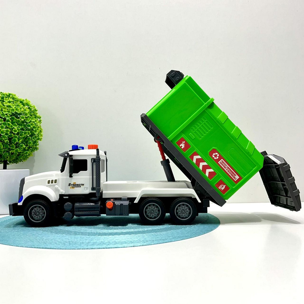 Спецтехніка машинка інерційна звук підсвічування механічне підйом стріли 35 см Зелена (687-46 C)C) Чернігів - фото 10